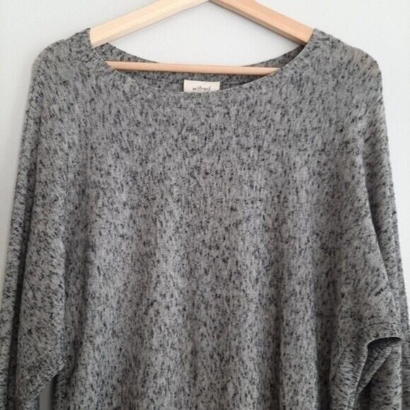 WILFRED Aritzia Dolman Sleeve Scoop Neck Top Gray Sz S Flawed - Picture 3 of 9